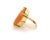 Late 20th Century Shell Cameo Figure 14k Yellow Gold Oval Top Ring - Size 8.75 For Sale - Image 5 of 6