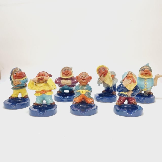 Ceramic Snow White and the Seven Dwarfs Figurines, 1942, Set of 7 For Sale - Image 9 of 14