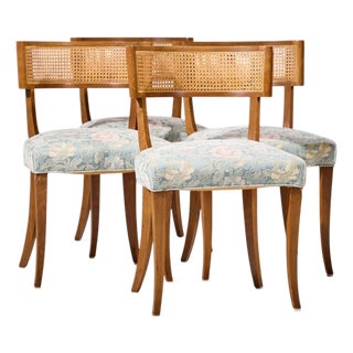 Michael Taylor for Baker Klismos Mid Century Cane Dining Chairs - Set of 4 For Sale