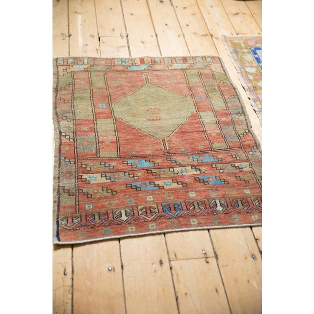 Terra Cotta Vintage Distressed Oushak Square Rug - 2'7" x 3'2" For Sale - Image 8 of 11