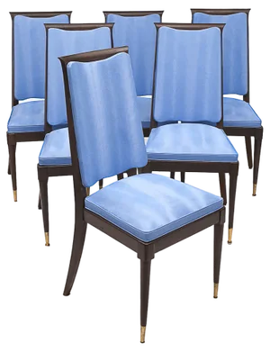 Art Deco Chairs, 1940s, Set of 6