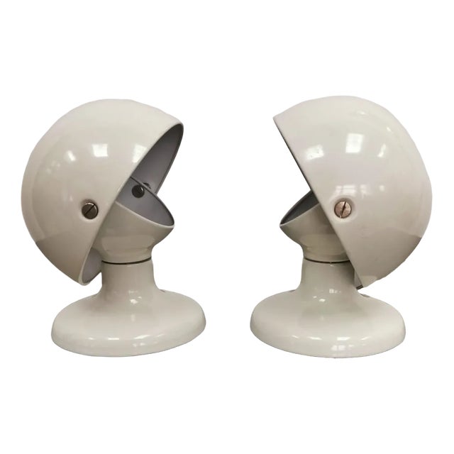 Junker Shaded Table Lamp by Afra & Tobia Scarpa for Flos, 1970s, Set of 2 For Sale