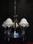 Art Deco French Five-Light Chrome, Bakelite & Opaline Glass Chandelier, 1930s For Sale - Image 10 of 18