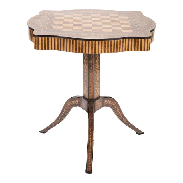 Italian Signed Sorrento Tilt Top Games Table Chairish