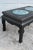 Wood Coffee Table Painted Black Lacquer Chinese Cloisonne Enamel Panels 36" For Sale - Image 11 of 12