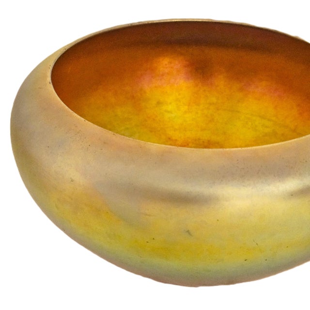 Steuben Gold Aurene Rolled Rim Bowl, Signed 2687 — Carder Era Art Nouveau For Sale - Image 15 of 17