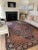 Rustic Majestic Navy & Pink Antique Persian Ferehan Sarouk - 9′10″ × 12′11″ For Sale - Image 3 of 13