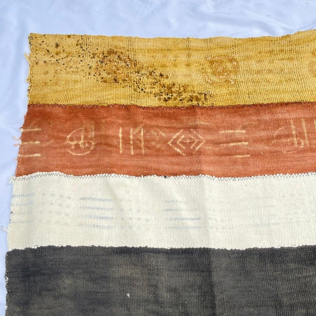 Early 20th Century Early 20th Century Mudcloth Multi Colored Textile Mali 67x40 Inch For Sale - Image 5 of 12