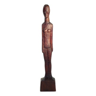 Koos van Vlijmen, Nude Sculpture of Womans Figure, 1970s, Wood For Sale