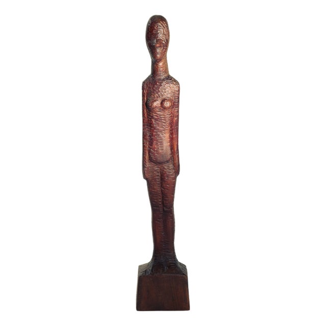 Koos van Vlijmen, Nude Sculpture of Womans Figure, 1970s, Wood For Sale