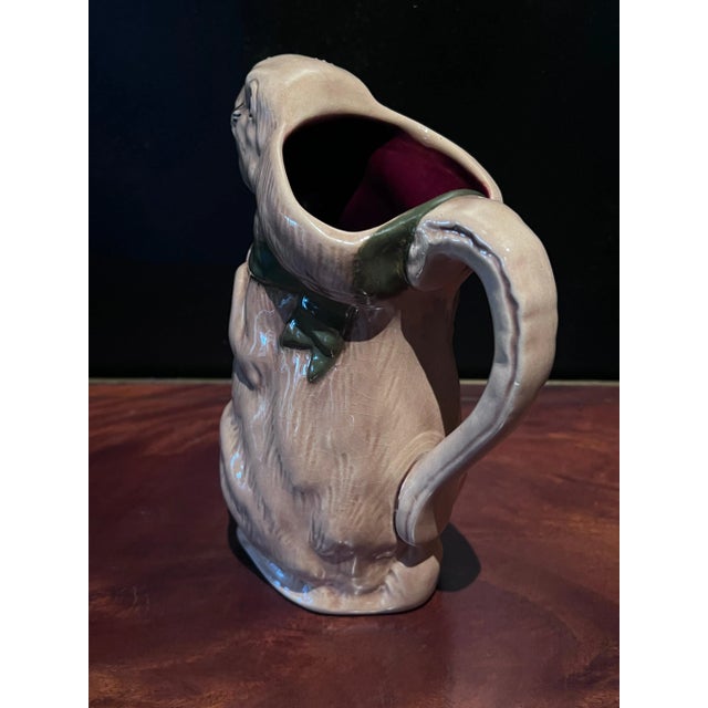 French Majolica Rabbit Pitcher Made for the Int'l Exhibition in Paris ca 1900 For Sale - Image 9 of 10