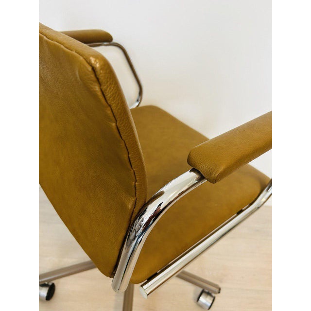 Metal Vintage Mustard Office Chair Model K-380 from Kovona For Sale - Image 7 of 12