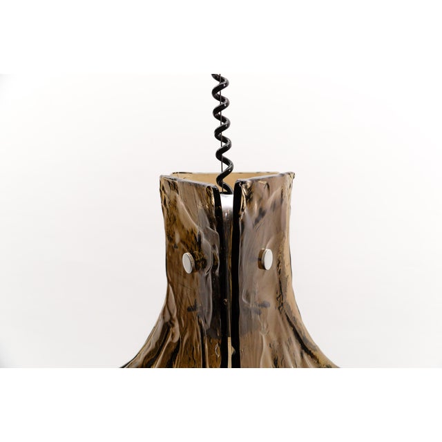 Black Pendant Lamp in Murano Glass from Mazzega, Italy, 1960s For Sale - Image 8 of 13