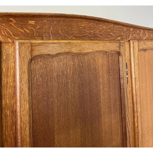 Vintage French Wardrobe in Oak For Sale - Image 6 of 12