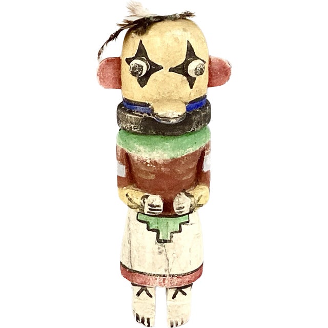 White Painted Wood Kachina Style Figure (#2) For Sale - Image 8 of 9