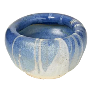 Mid 20th Century California Pottery Decorative Ceramic Blue Bowl