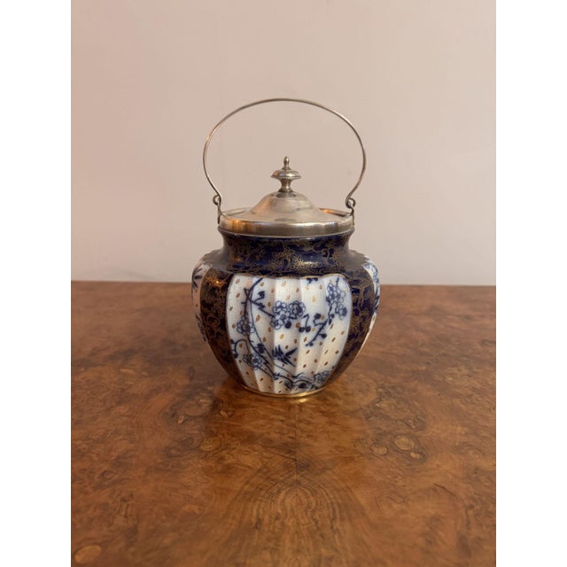 Antique Doulton Burslem Biscuit Barrel, 1890 For Sale - Image 3 of 10