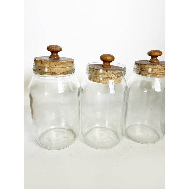 Glass Jars with Cork Stoppers, France, 1950s, Set of 8 For Sale - Image 13 of 18