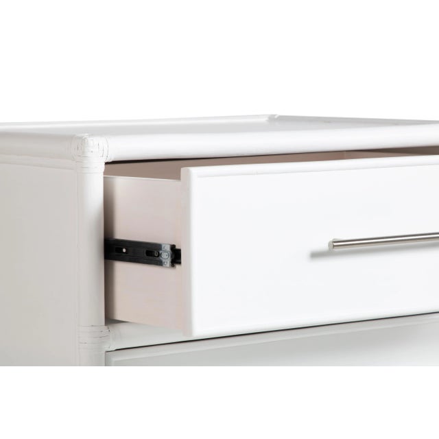 White Verona Two-Drawer Nightstand in White For Sale - Image 8 of 11