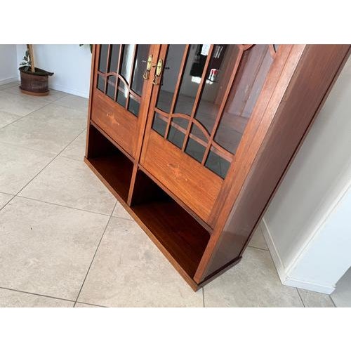 Brown Vintage Art Nouveau Display Case, 1920s For Sale - Image 8 of 16