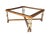 Wood Vintage Faux Bamboo Brass & Glass Coffee Table | Hollywood Regency Chinoiserie Cocktail Table | Campaign Style Designer Square Coffee Table For Sale - Image 7 of 13
