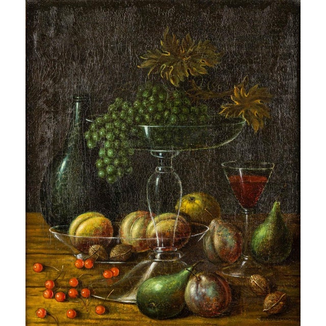 Late 18th century antique Dutch still-life of a Table Setting with Fruits Costermans (?) Late 18th century or early 19th...