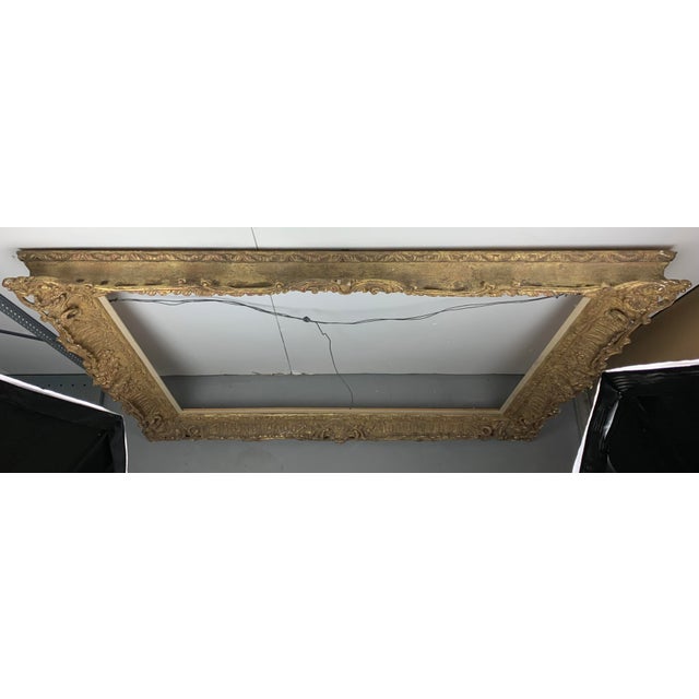 Antique Gold Ornate Rococo Style Hand Carved Wood Frame. For Sale In Los Angeles - Image 6 of 8