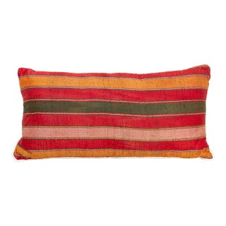 Patan Striped Mashru Lumbar Pillow For Sale