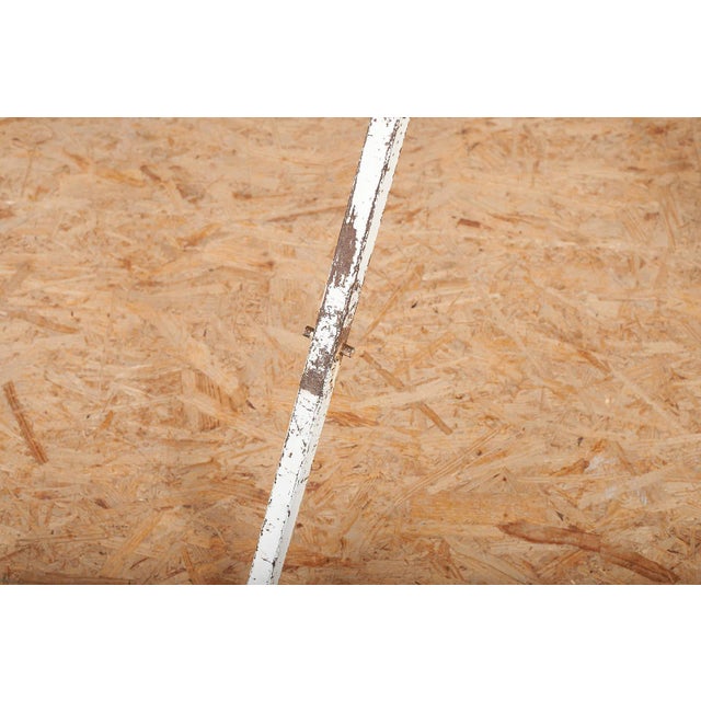 Table Set with White Metal Frame and Plywood Tabletop For Sale - Image 12 of 16