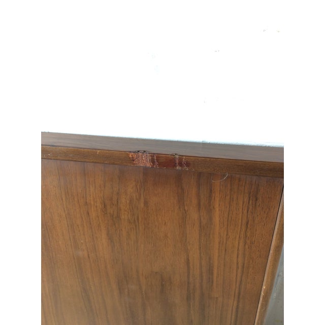 Mid-Century Modern Mid Century Modern Walnut Headboard With Turned Wood Frame For Sale - Image 3 of 18