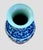 Beautiful blue and cream colored traditional chinese vase. Standing tall at 16 1/2 inches, this vase is adorned with a...