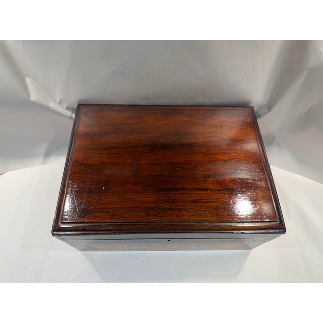 Wood 19th Century Gentleman's Retail Display or Dresser Box Marked "Collars" For Sale - Image 7 of 12