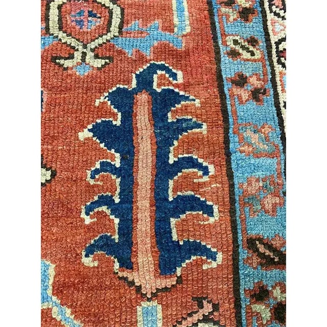 1910s Antique Persian Heriz Area Rug 8’1″ X 11’3″ For Sale - Image 11 of 13