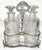 Traditional 1900s Georgian Cut Crystal Decanter Triple Set Tantalus - 4 pcs For Sale - Image 3 of 12