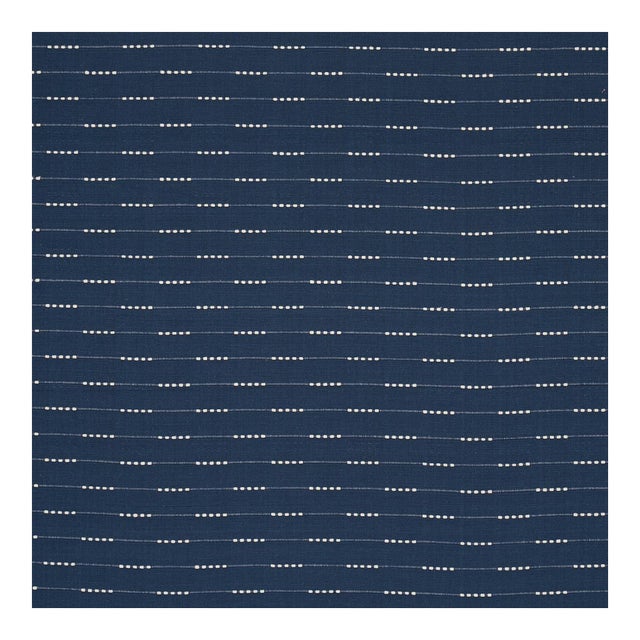 Sample - Schumacher Palmer Fabric in Indigo For Sale