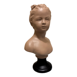 Vintage Mid-Century Bust of Louise Brongniart After Jean-Antoine Houdon