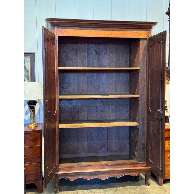 Brown 18th Century Louis XV Provincial Armoire For Sale - Image 8 of 14