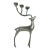 Mid Century Modern Silver Reindeer Candle Holder Candelabra Christmas For Sale
