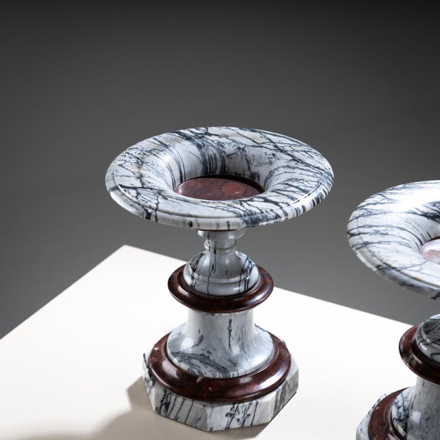 19th Century Pair of Marble Tazzas, Italy For Sale - Image 14 of 18
