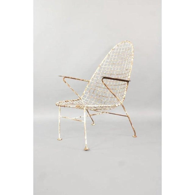 Italian Mid-Century Space Age High-Back Wire Lounge Chairs, Set of 4 For Sale - Image 15 of 17