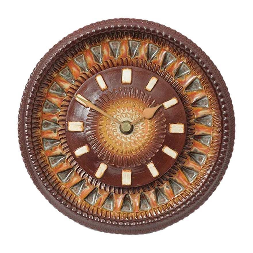 German Ceramic Wall Clock from Kienzle and Silberdistel, 1970s Chairish