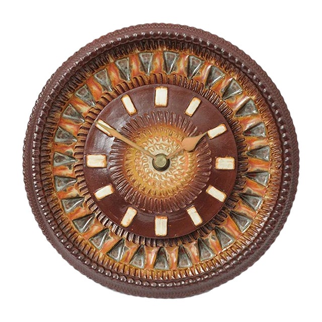 German Ceramic Wall Clock from Kienzle and Silberdistel, 1970s For Sale