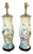 Pair of English Decoupage Yellow-Ground Bird & Botanical Lamps, circa 1970s For Sale