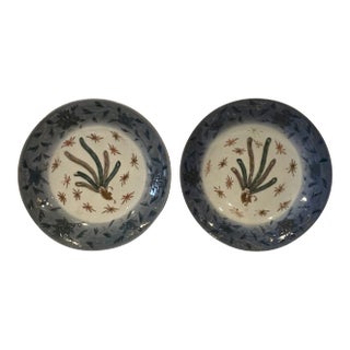 Antique Late 19th Century Oriental Bowls With Peacock - a Pair For Sale