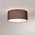 Nova Stretch Flush Mount 18" D - Modern Ceiling Light, Black Linen Shade, Satin Nickel Body, Dimmable, Bulb Included For Sale - Image 4 of 6