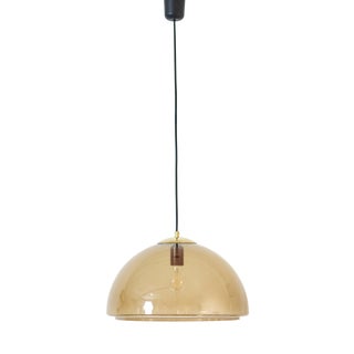 Caramel Acrylic Glass Pendant Light, 1970s For Sale