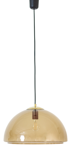 Caramel Acrylic Glass Pendant Light, 1970s