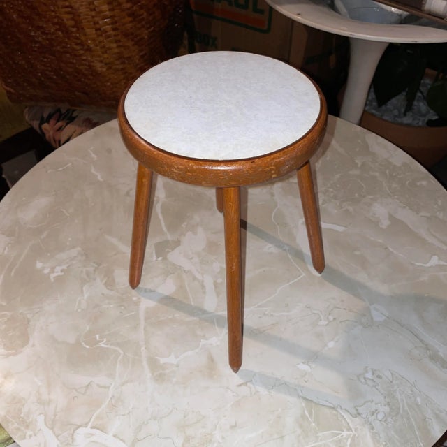 Mid-Century Modern 1970s Pencil Legged Plant Stand With Formica Top For Sale - Image 3 of 4