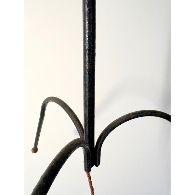 1970s 20th Century Arched Metal Floor Lamp by Jacques Adnet, France, 1970s For Sale - Image 5 of 9