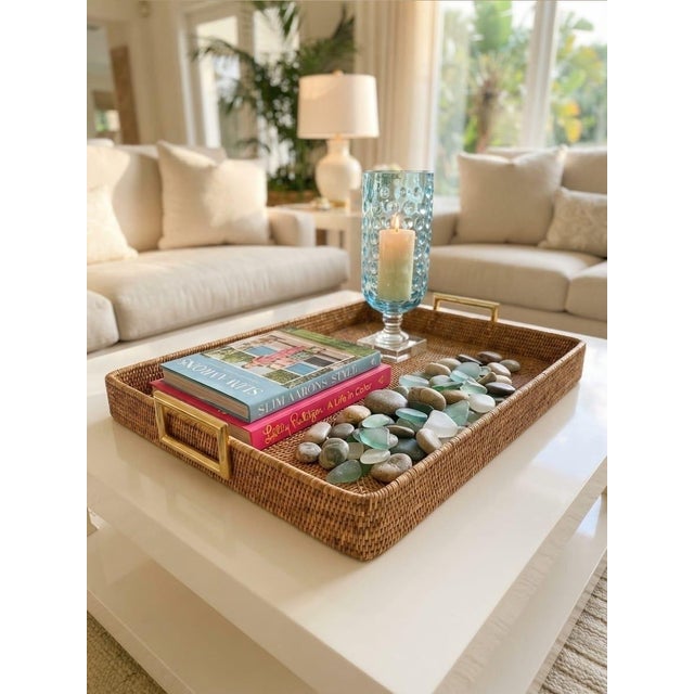 Vintage Light Aqua Hobnail Glass Hurricane Lantern on Clear Pedestal Base For Sale In West Palm - Image 6 of 12